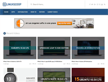 Tablet Screenshot of linuxscoop.com